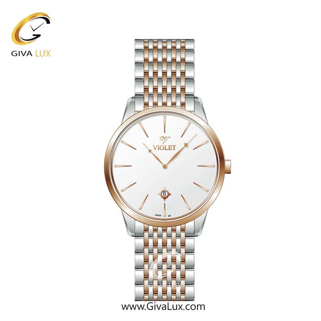 ساعت مچی اورجینال زنانه ویولت VIOLET نقره ای-رزگلد | نقره ای-رزگلد| سفید| کد رفرنس 0551/2